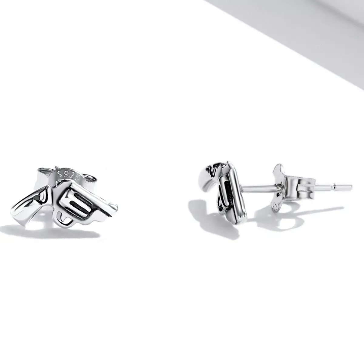Pandora Style Mini Pistol Stud Earrings - SCE1293