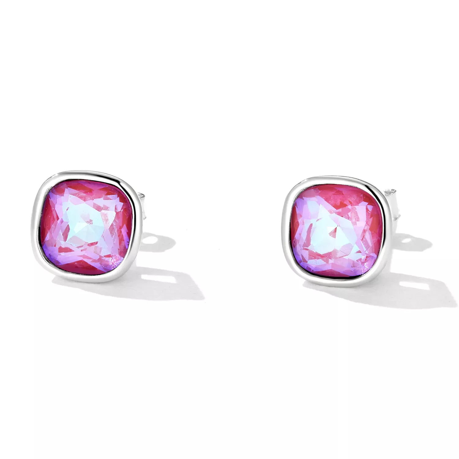 Pandora Style Mocha Fluorescent Stud Earrings - SCE1413