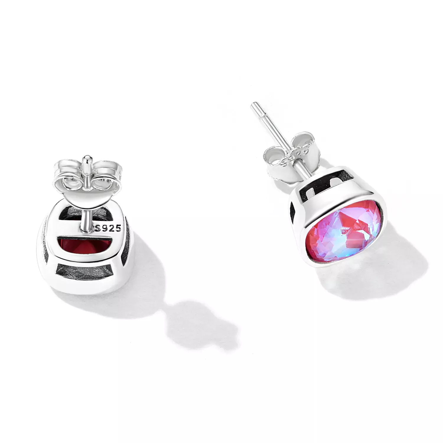 Pandora Style Mocha Fluorescent Stud Earrings - SCE1413