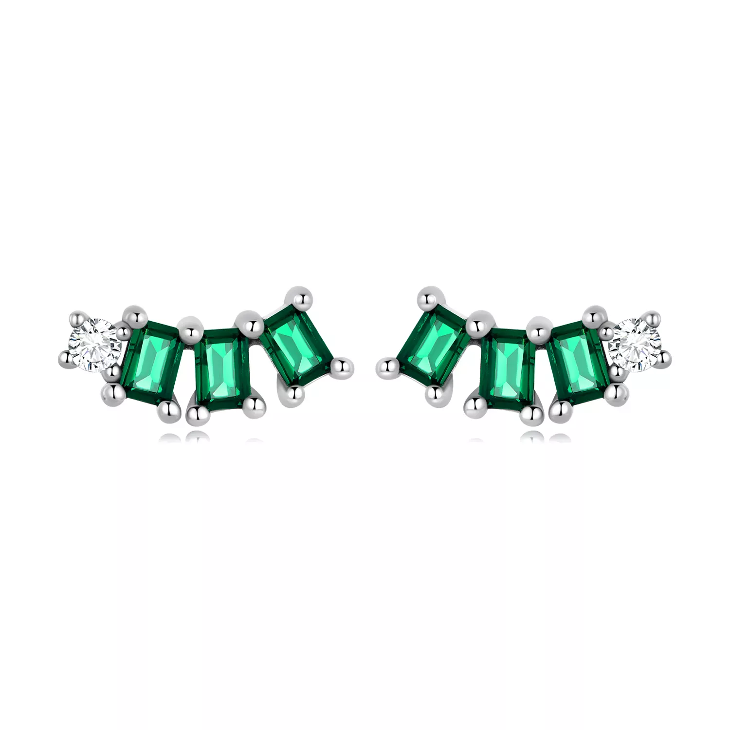 Pandora Style Mosaic Gems Stud Earrings - BSE704 Pandora Style Mosaic Gems Stud Earrings - BSE704