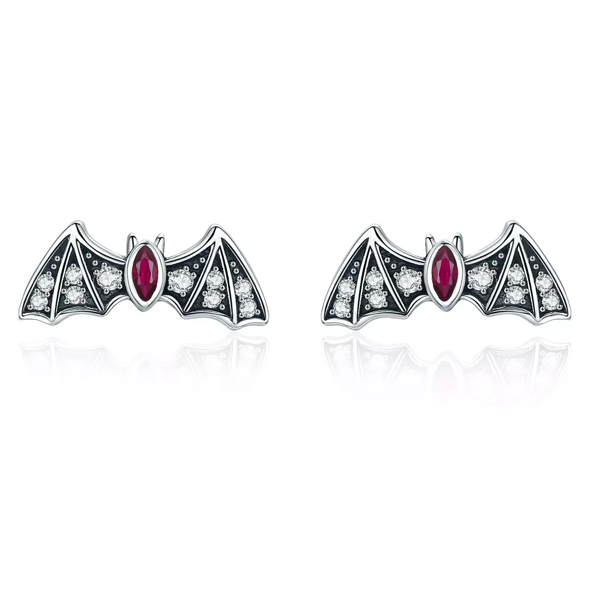 Pandora Style Mystery Bat Stud Earrings - BSE004