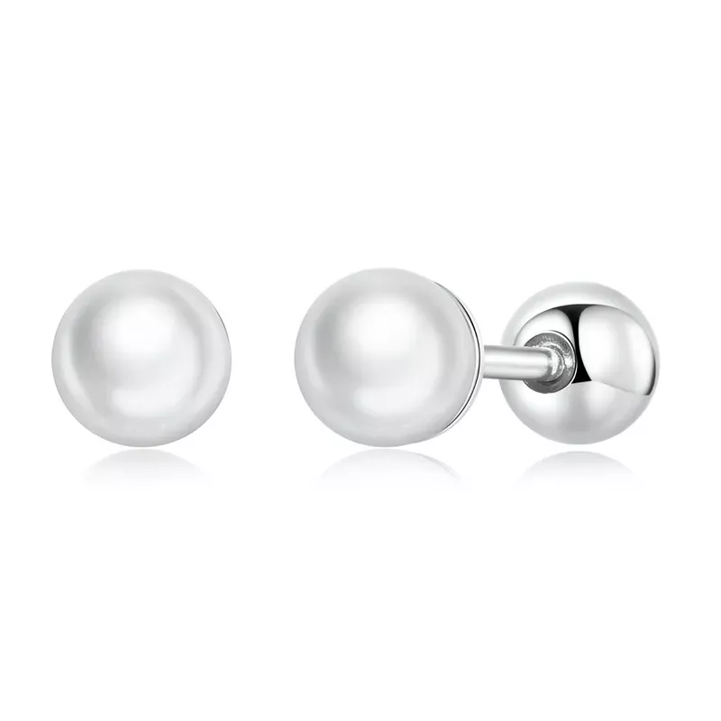 Pandora Style Pearl Stud Earrings - BSE630-AL Pandora Style Pearl Stud Earrings - BSE630-AL