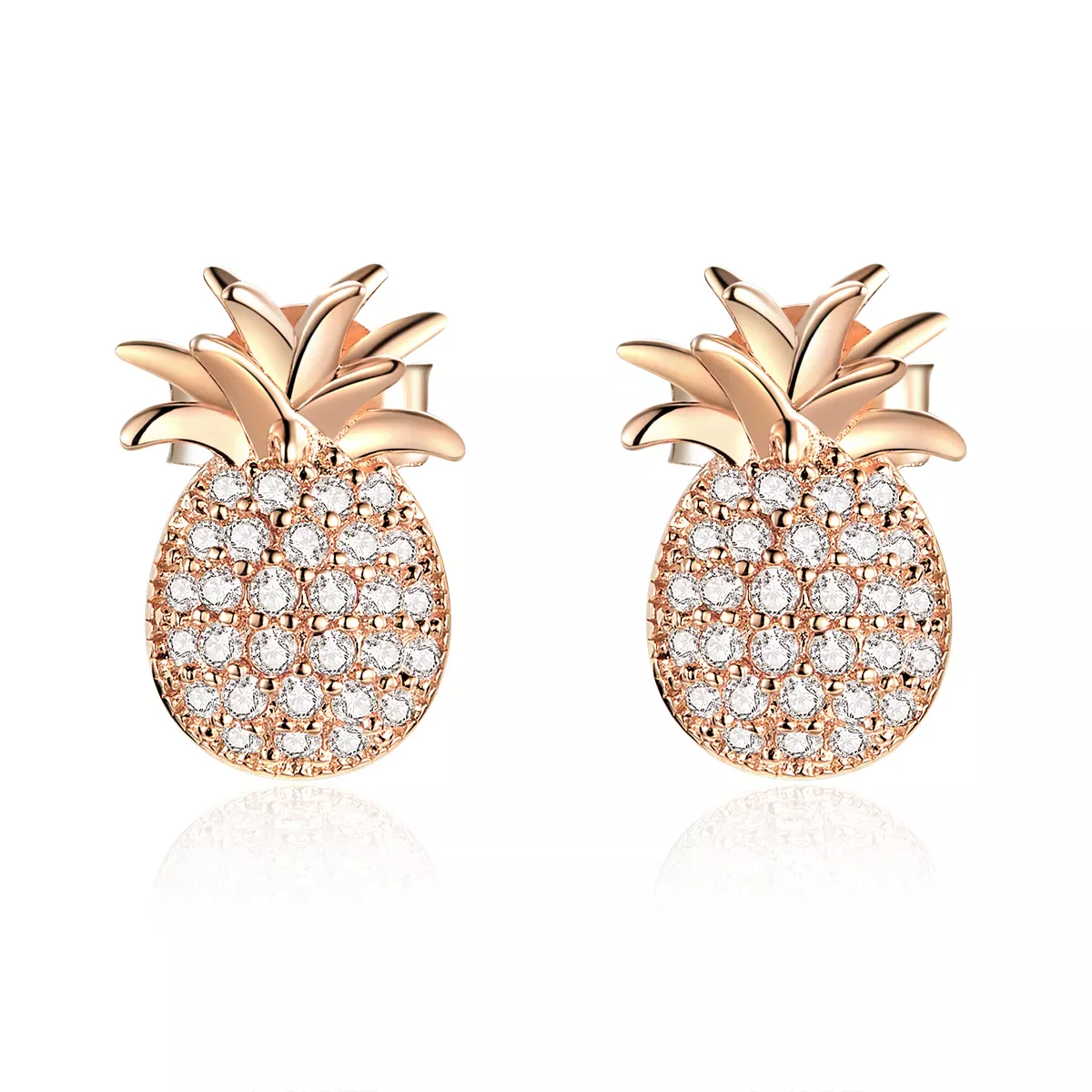 Pandora Style Pineapple Stud Earrings - SCE803