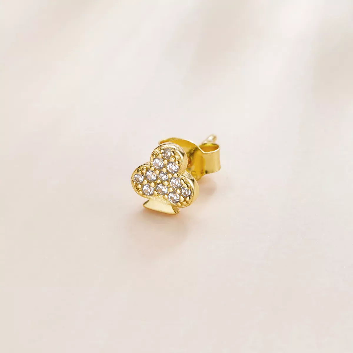 Pandora Style Poker - Clubs Stud Earrings - SCE1053