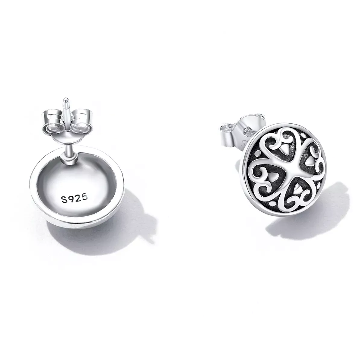 Pandora Style Retro Pattern Stud Earrings - SCE1396