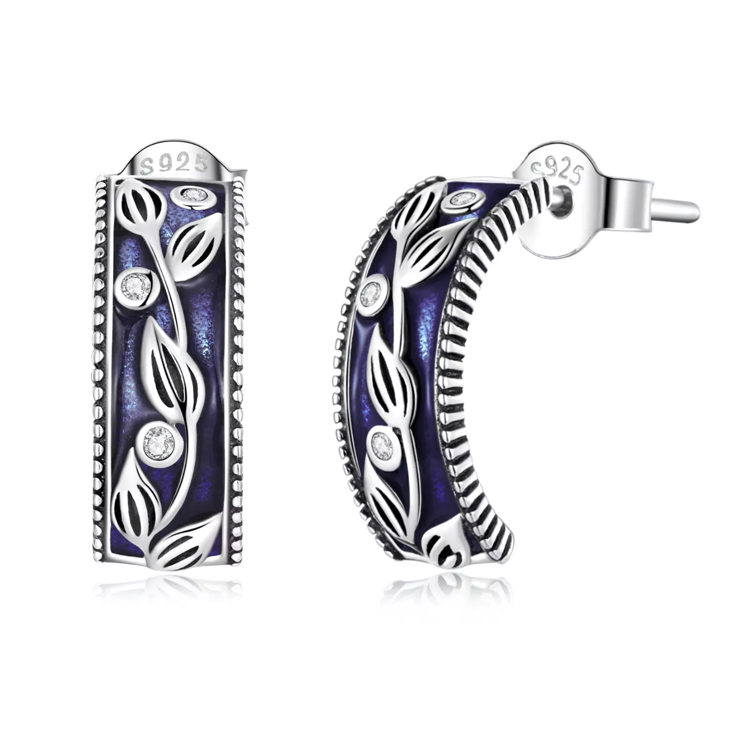 Pandora Style Retro Pattern Stud Earrings - SCE1415 Pandora Style Retro Pattern Stud Earrings - SCE1415