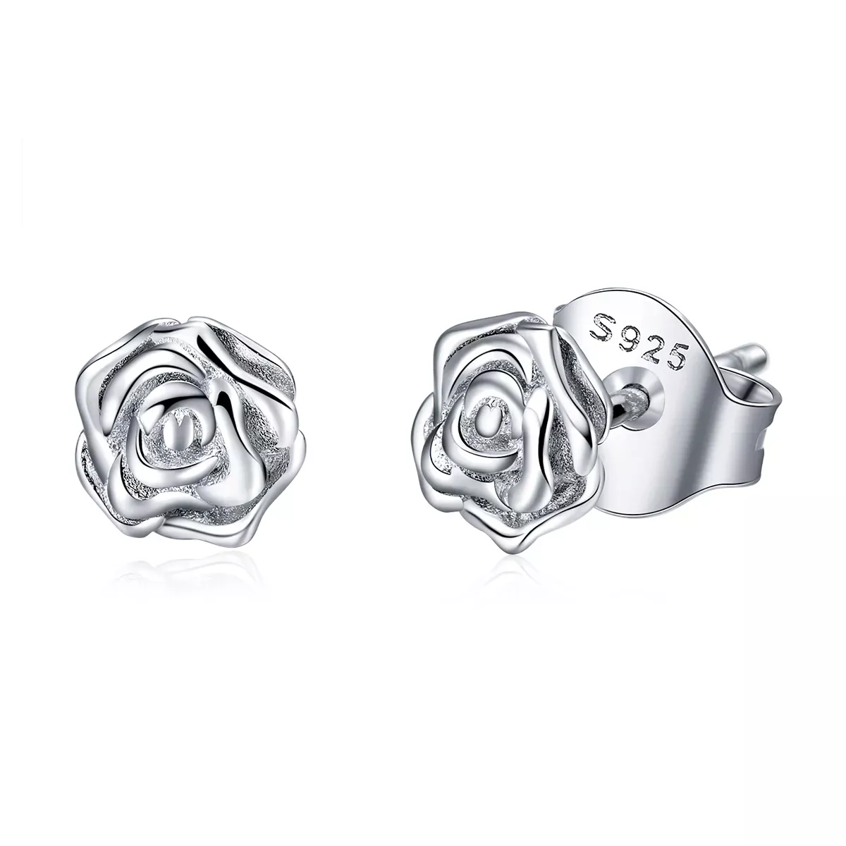 Pandora Style Rose Story Stud Earrings - BSE012 Pandora Style Rose Story Stud Earrings - BSE012