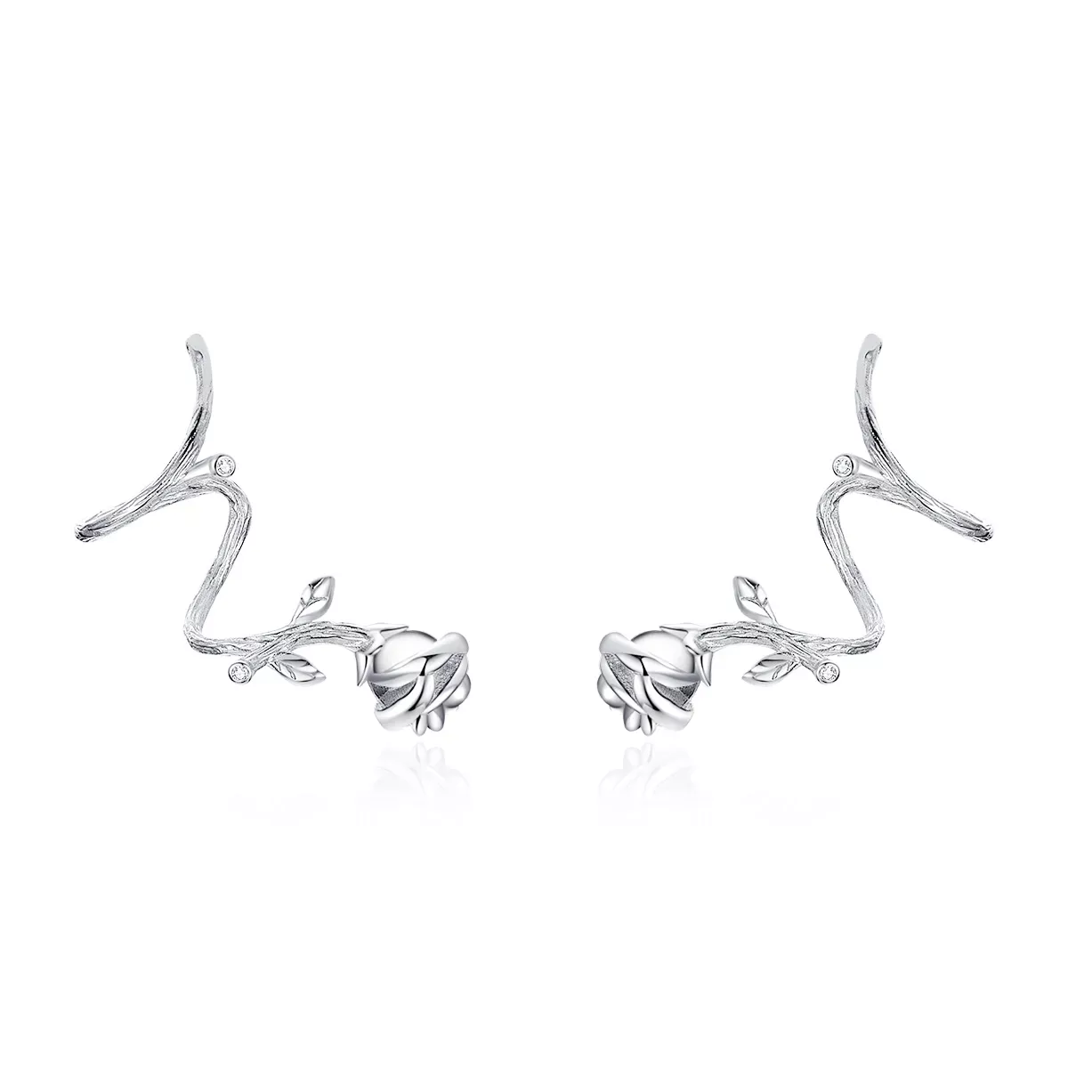 Pandora Style Roses Stud Earrings - BSE238 Pandora Style Roses Stud Earrings - BSE238