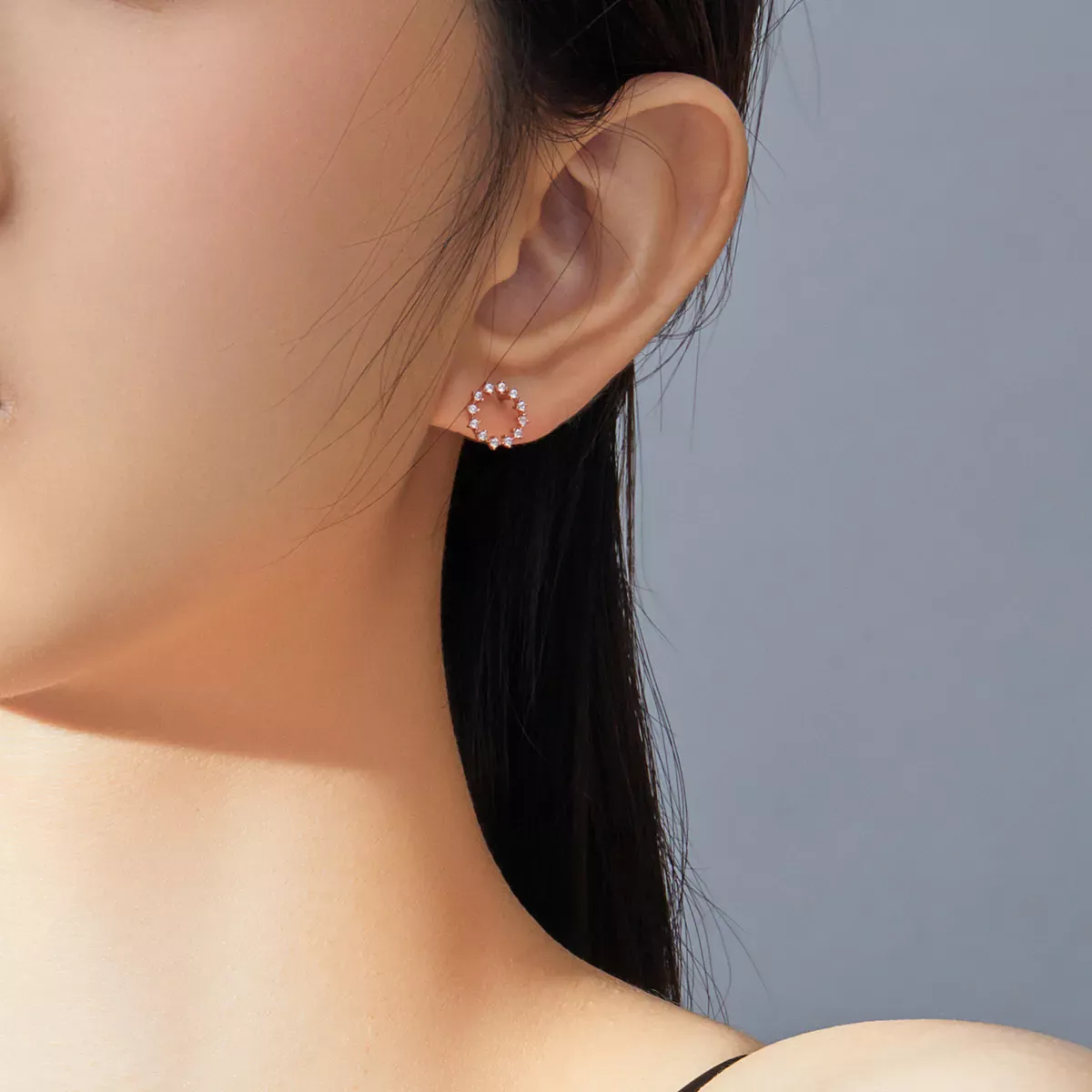 Pandora Style Shimmer Geometry Stud Earrings - BSE323