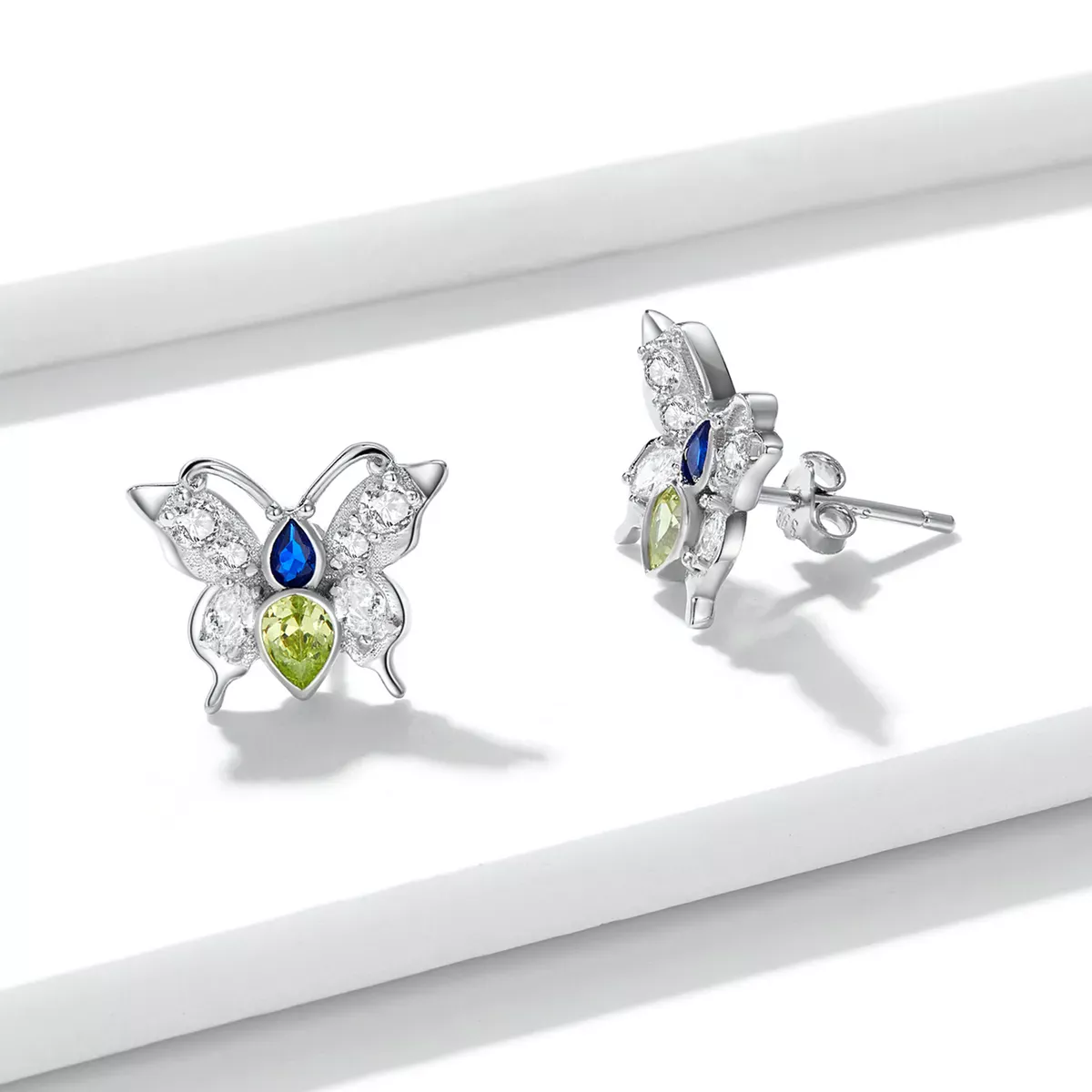 Pandora Style Shine Butterfly Stud Earrings - BSE564