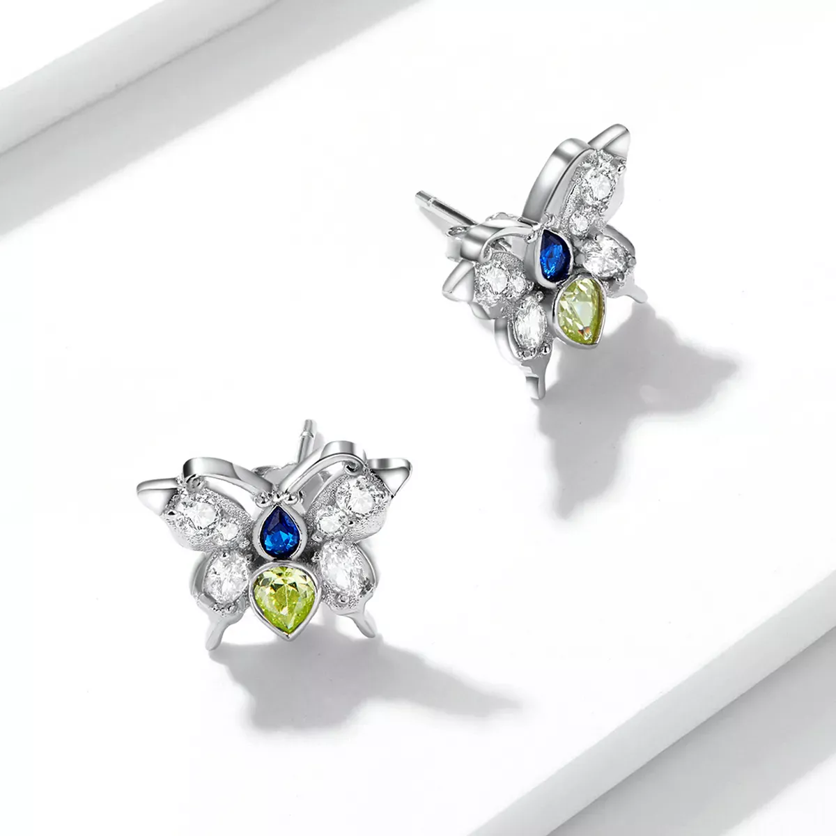 Pandora Style Shine Butterfly Stud Earrings - BSE564