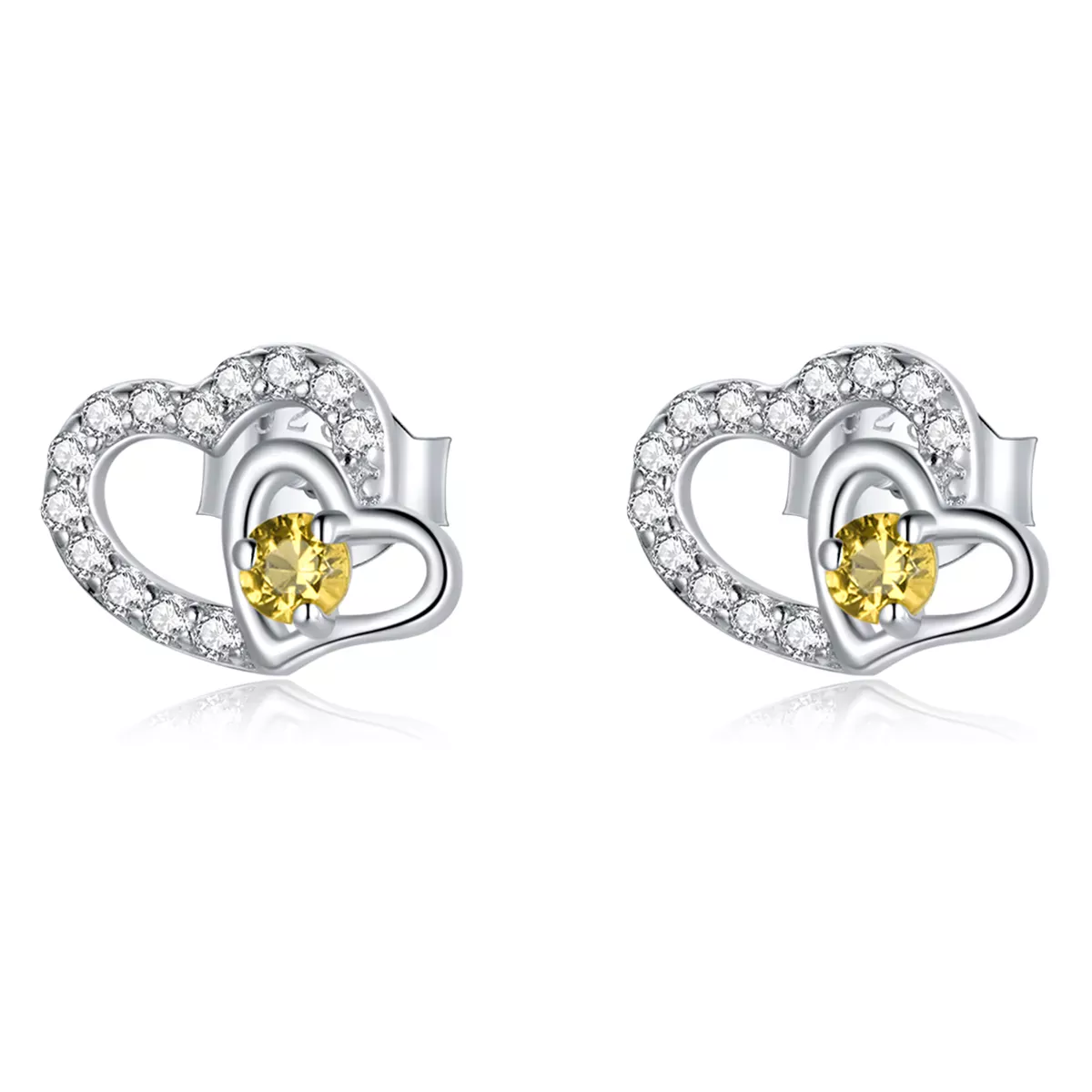 Pandora Style Shine Love Stud Earrings - BSE528 Pandora Style Shine Love Stud Earrings - BSE528
