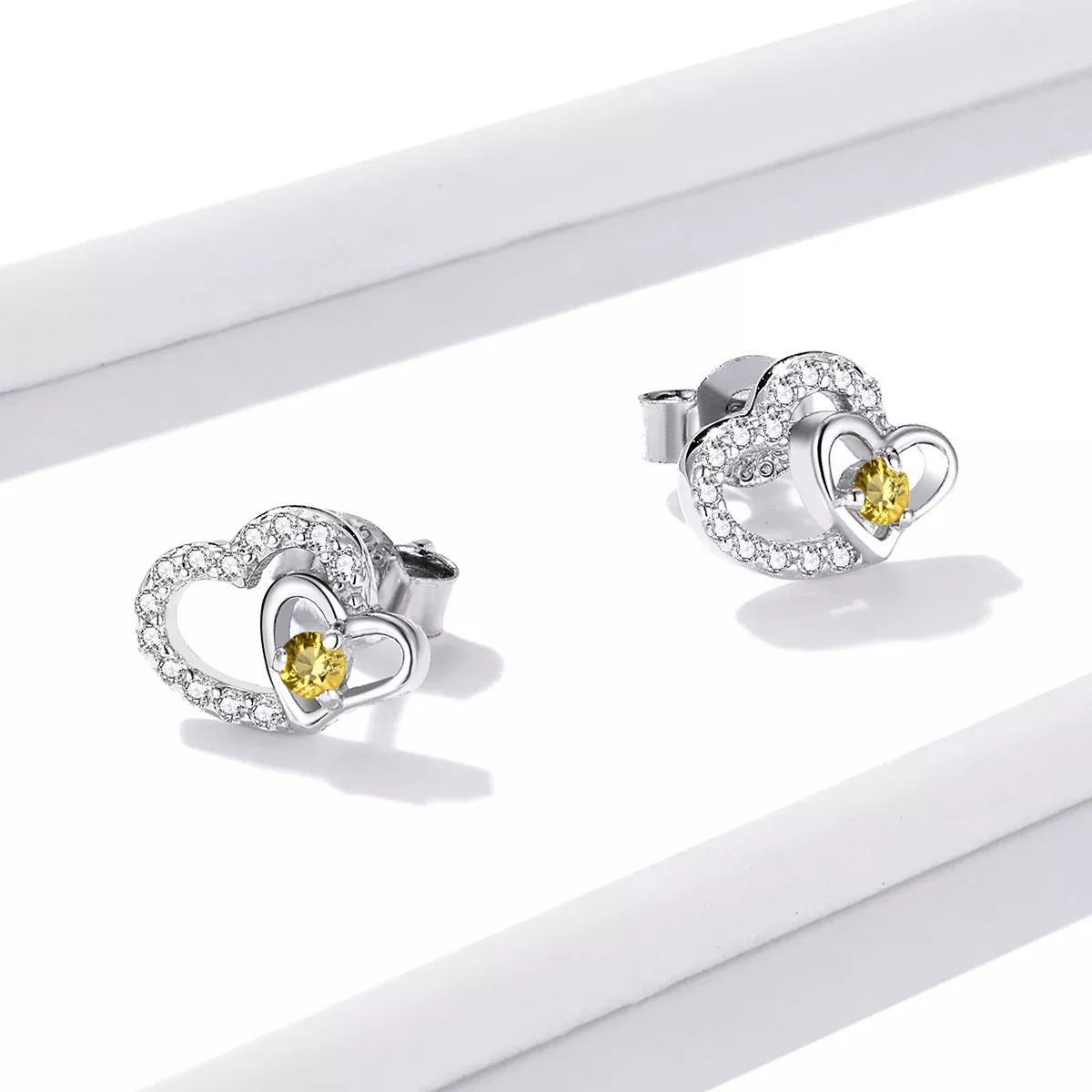 Pandora Style Shine Love Stud Earrings - BSE528