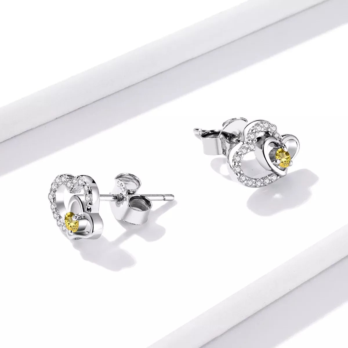 Pandora Style Shine Love Stud Earrings - BSE528