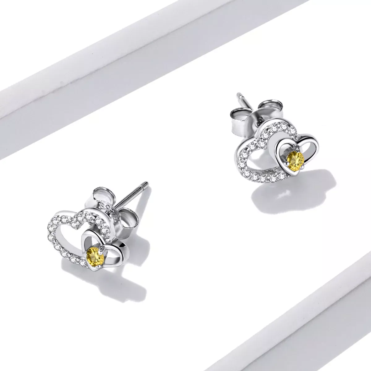 Pandora Style Shine Love Stud Earrings - BSE528