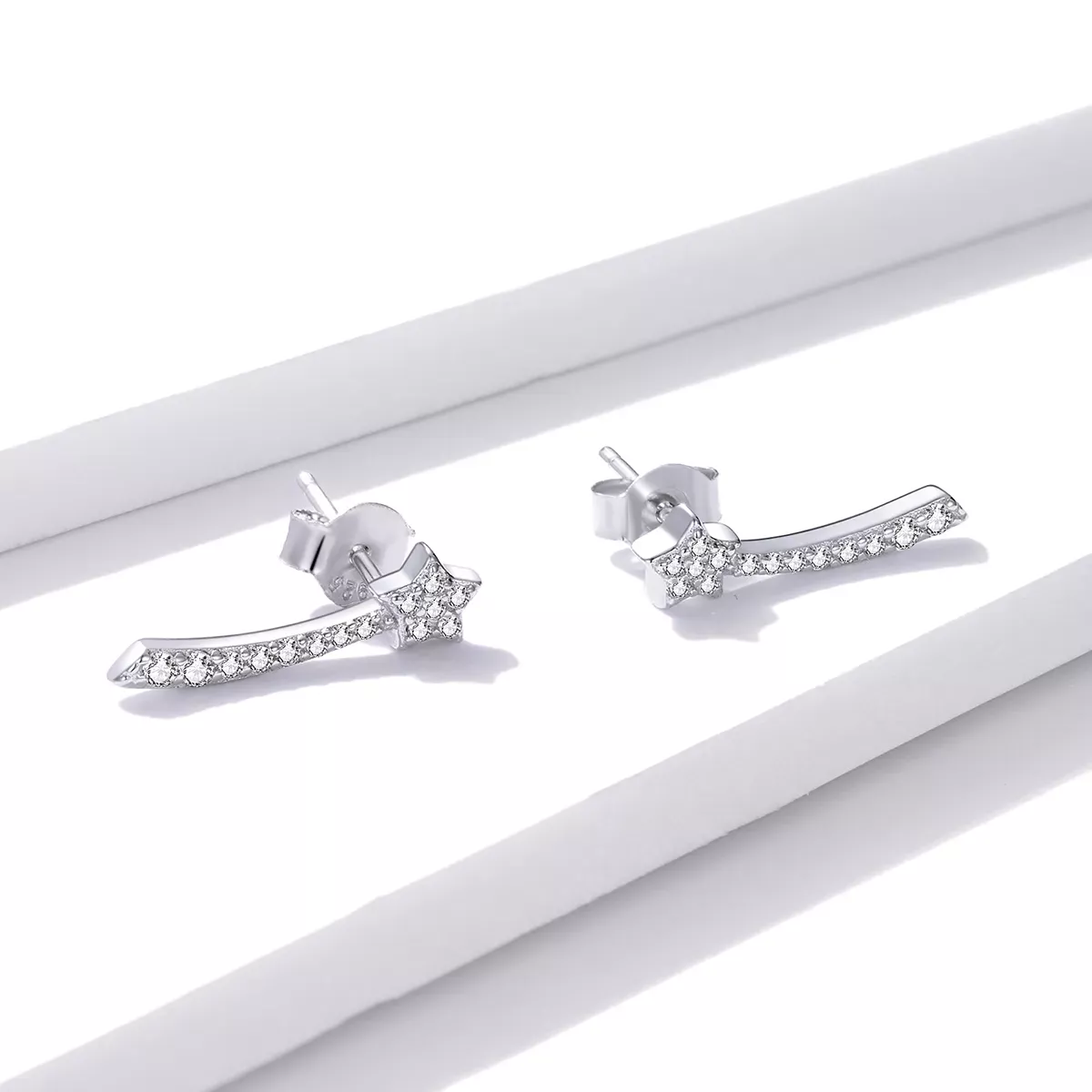 Pandora Style Shining Meteor Stud Earrings - BSE486