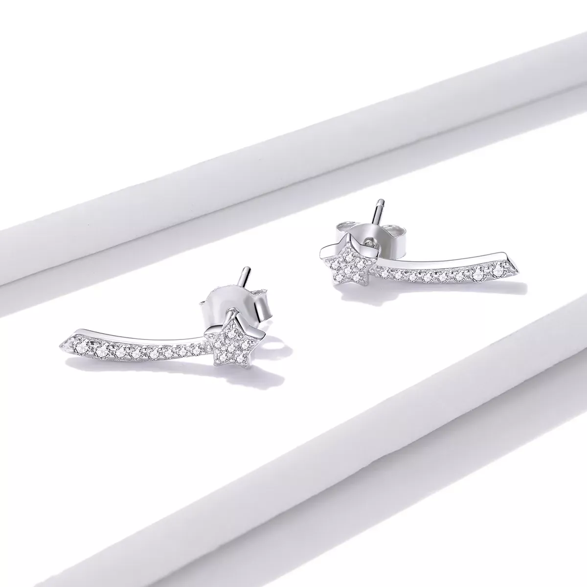 Pandora Style Shining Meteor Stud Earrings - BSE486