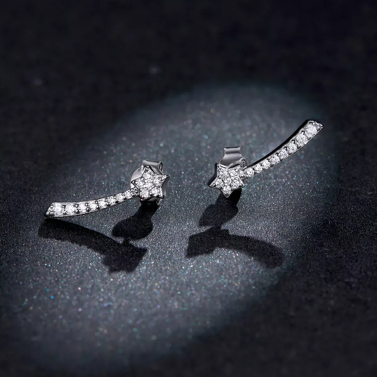 Pandora Style Shining Meteor Stud Earrings - BSE486