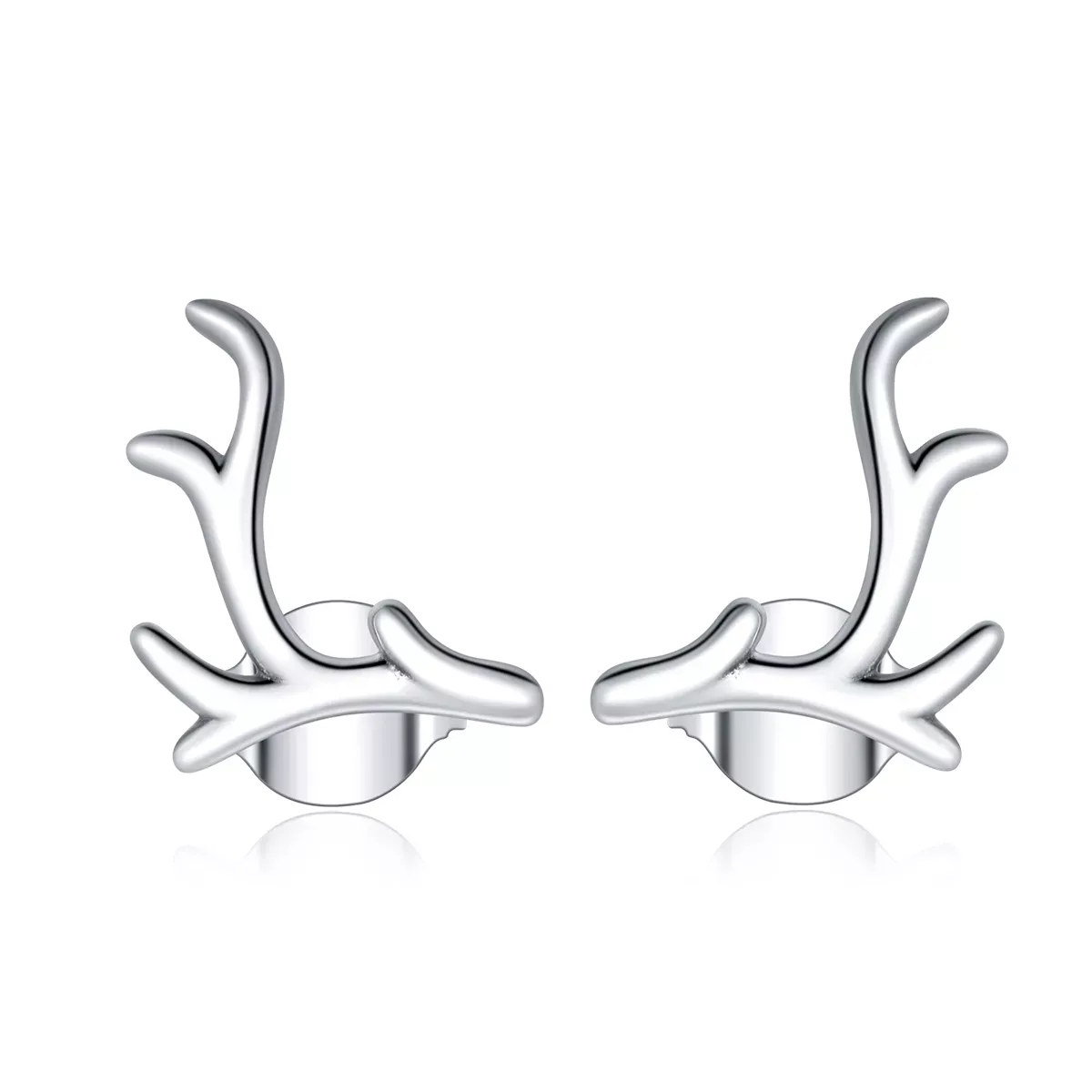 Pandora Style Simple Antlers Stud Earrings - SCE963 Pandora Style Simple Antlers Stud Earrings - SCE963
