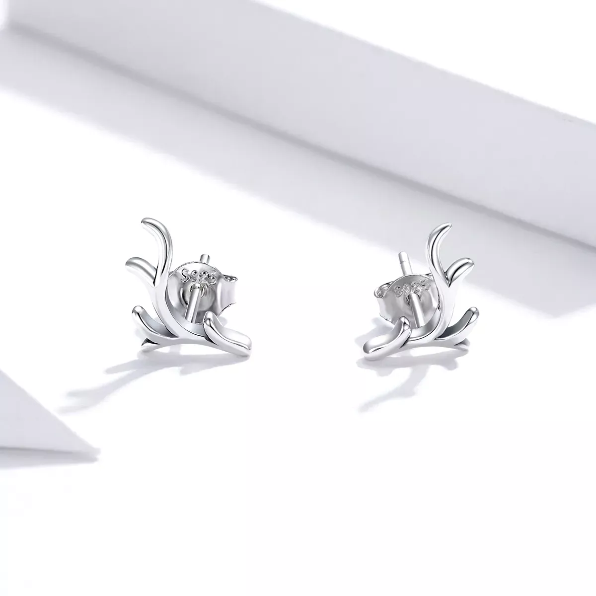 Pandora Style Simple Antlers Stud Earrings - SCE963