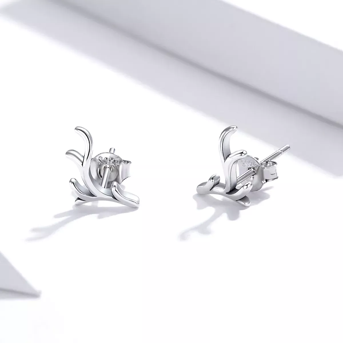 Pandora Style Simple Antlers Stud Earrings - SCE963