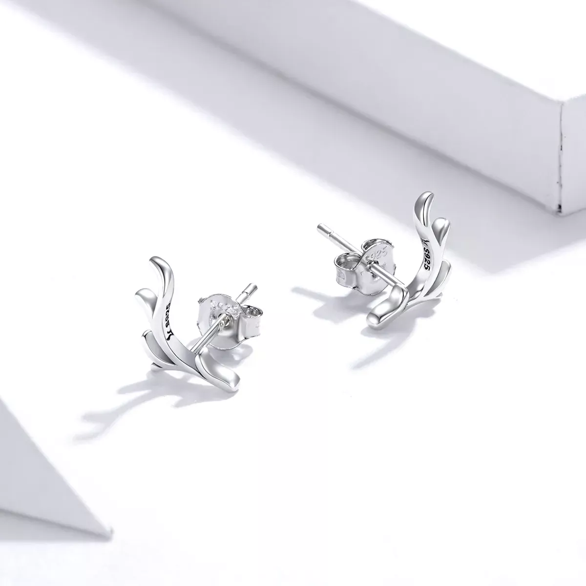 Pandora Style Simple Antlers Stud Earrings - SCE963