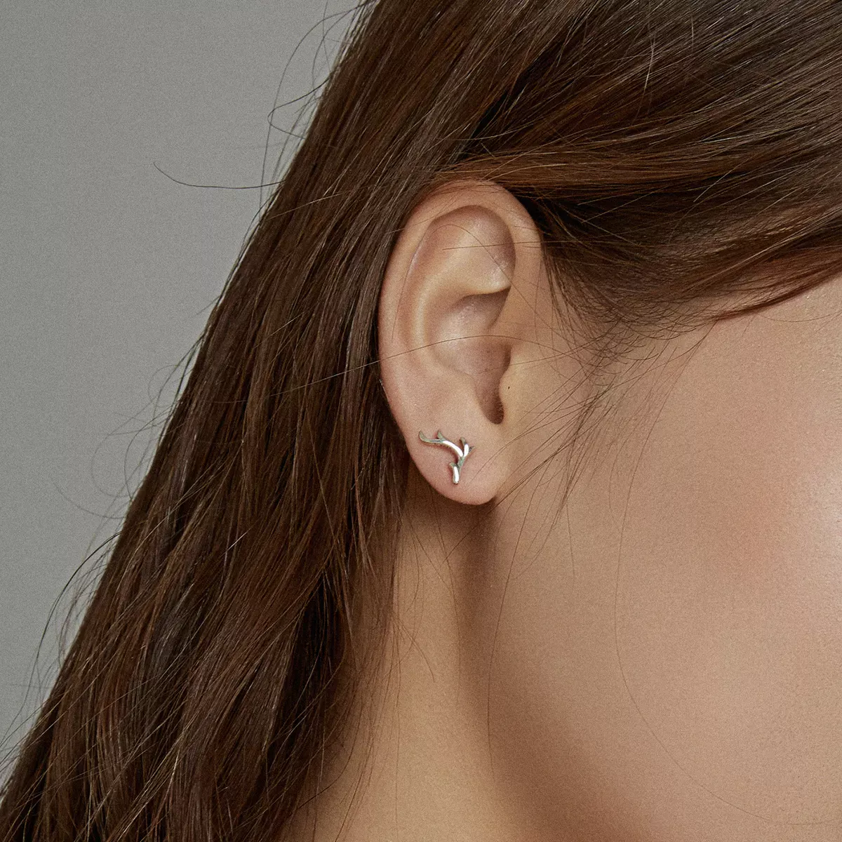 Pandora Style Simple Antlers Stud Earrings - SCE963