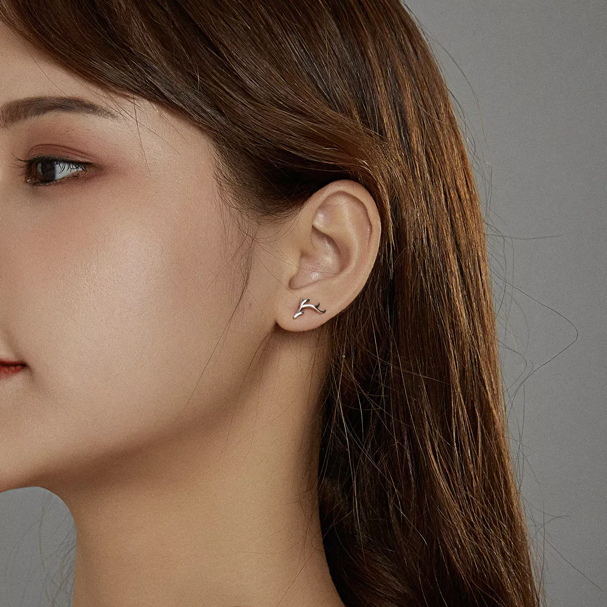 Pandora Style Simple Antlers Stud Earrings - SCE963