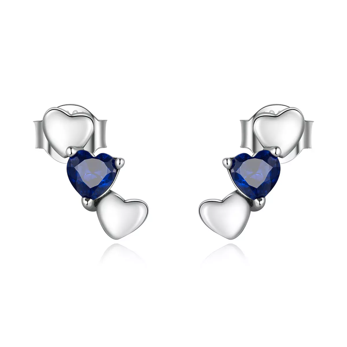 Pandora Style Simple Love Stud Earrings - SCE1348