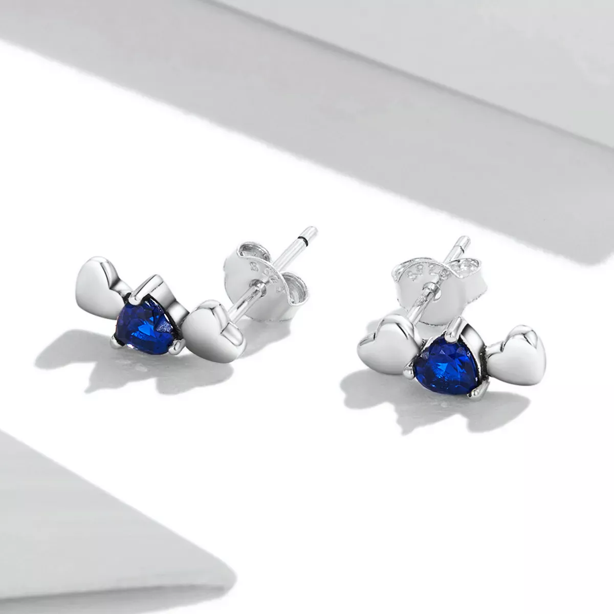 Pandora Style Simple Love Stud Earrings - SCE1348