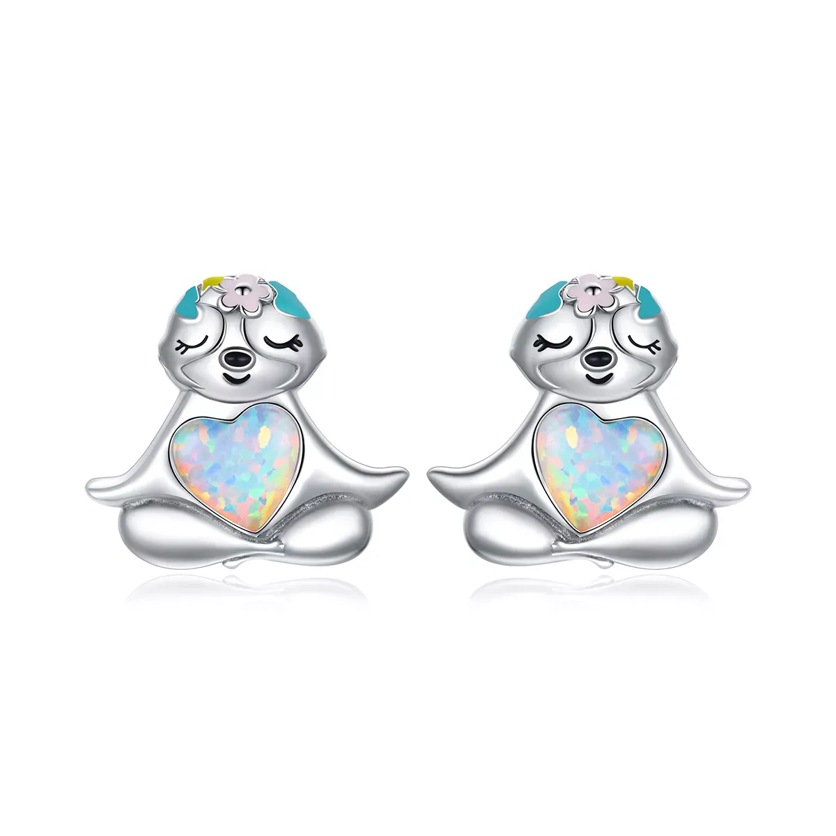 Pandora Style Sloth Stud Earrings - BSE483