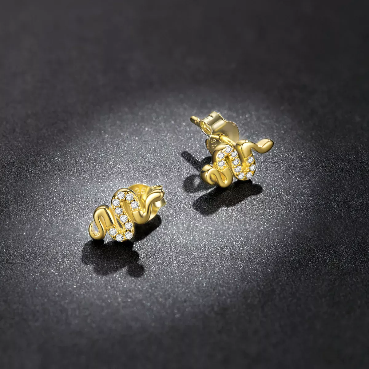 Pandora Style Spirit Snake Stud Earrings - BSE526
