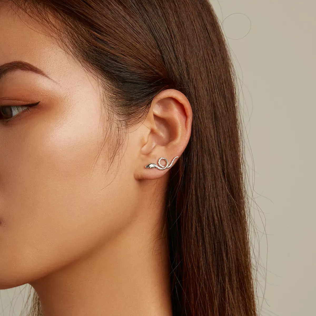 Pandora Style Spirit Snake Stud Earrings - SCE1355