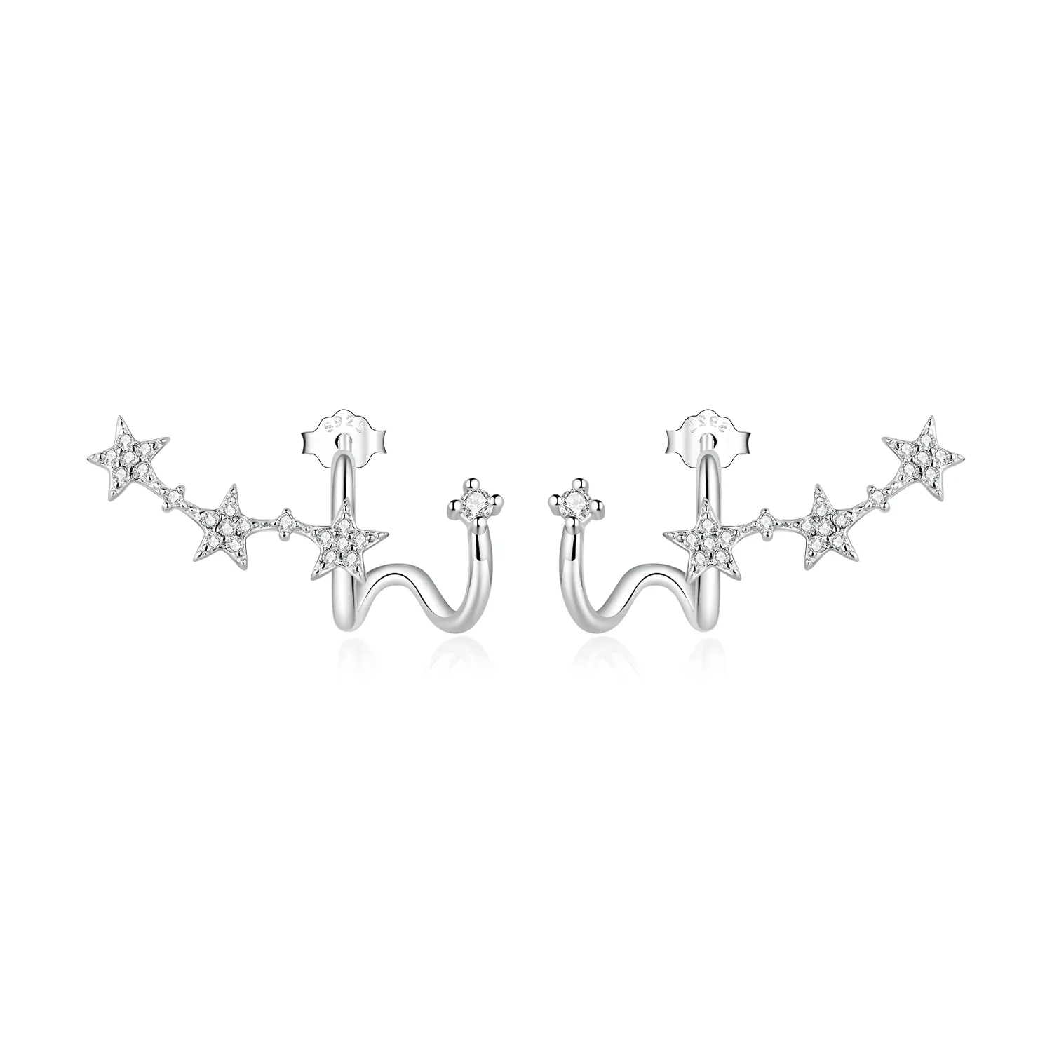 Pandora Style Star Stud Earrings - BSE700