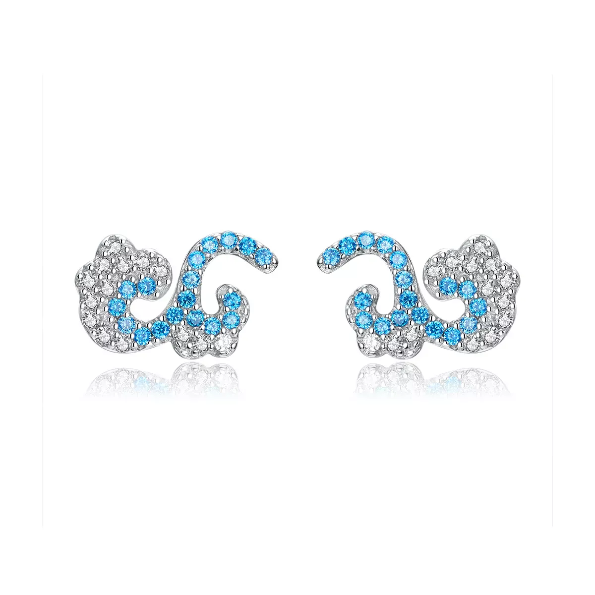Pandora Style Summer Spray Stud Earrings - BSE121 Pandora Style Summer Spray Stud Earrings - BSE121
