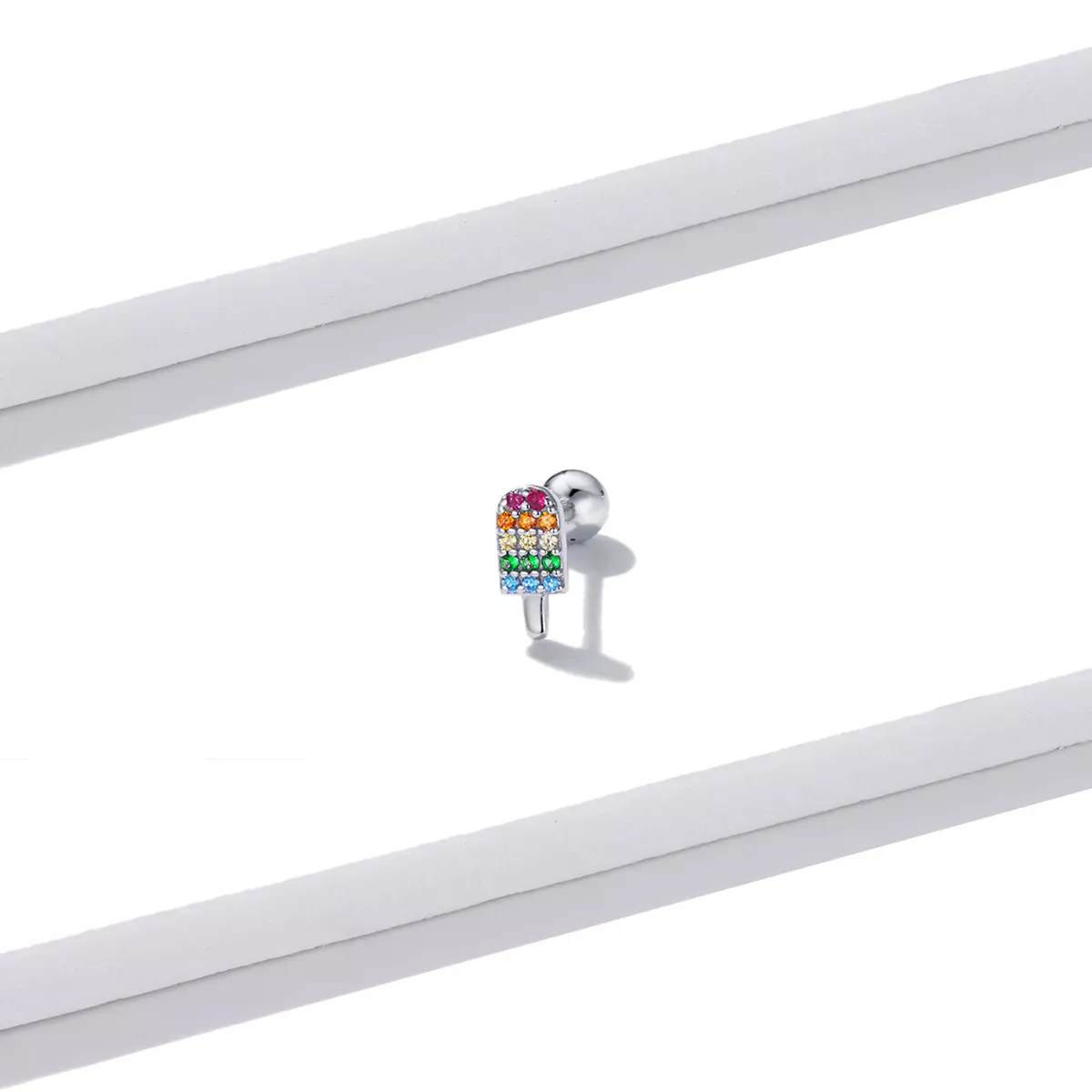 Pandora Style Summer Sweetheart - Ice Cream Stud Earrings - BSE491-A