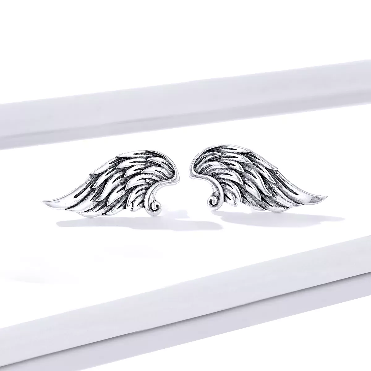 Pandora Style Wing Stud Earrings - BSE343