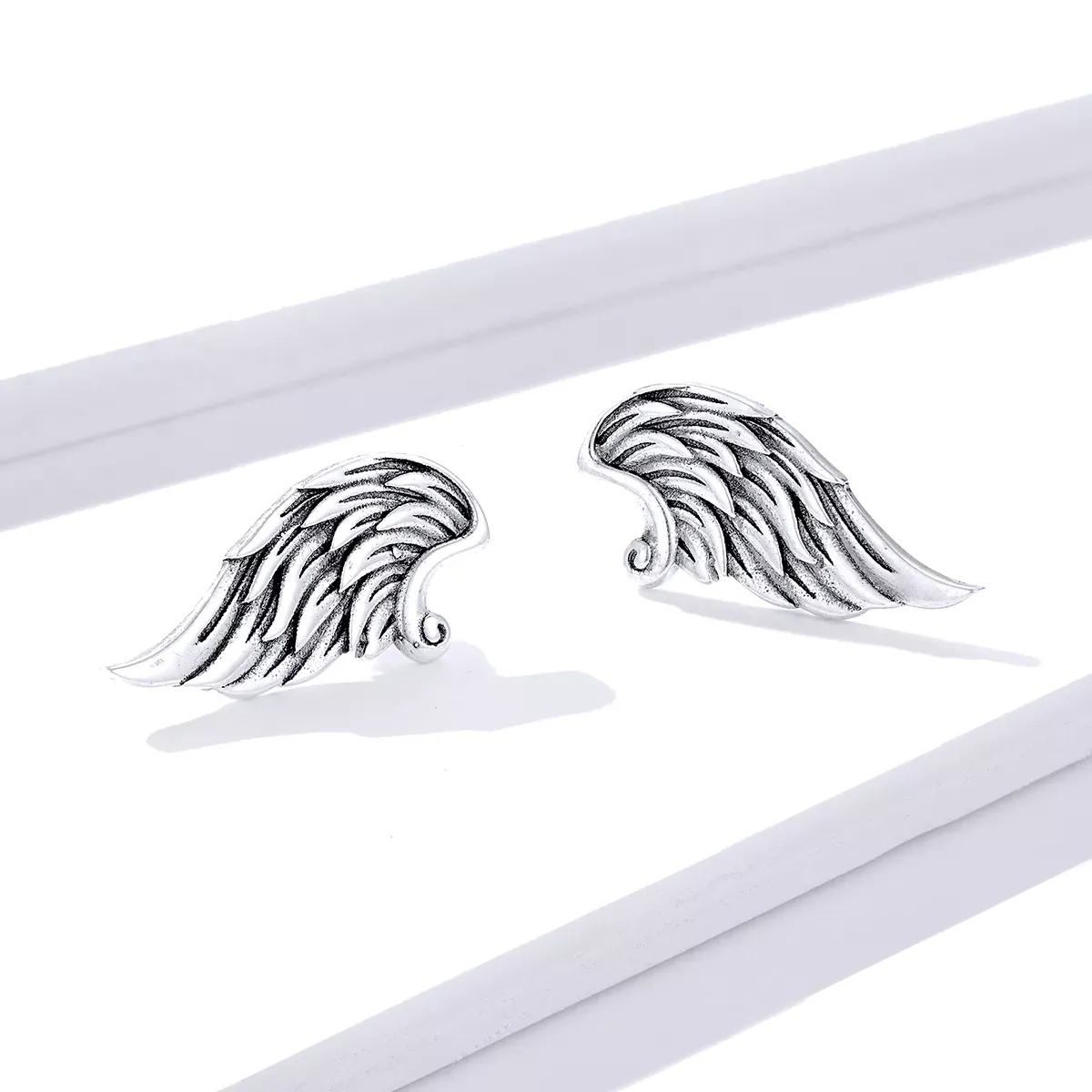 Pandora Style Wing Stud Earrings - BSE343