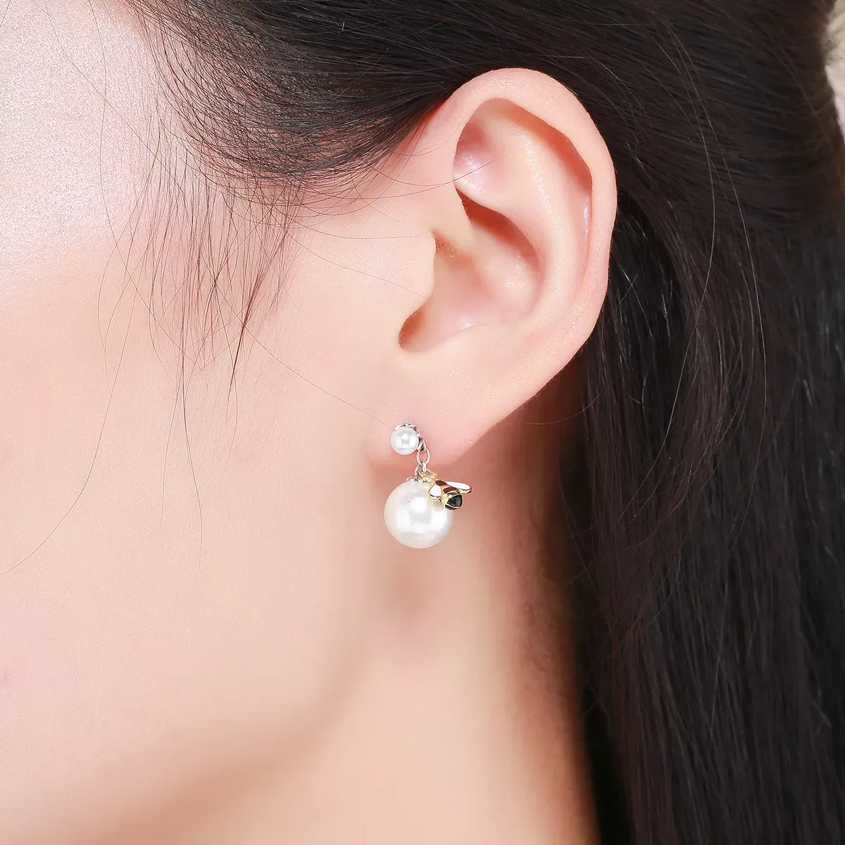Pandora Style Woman Flower Stud Earrings - SCE232