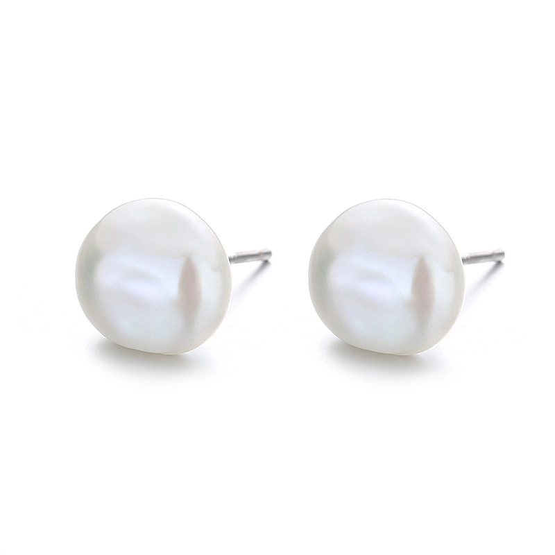 (imagem para) Pandora Style Baroque Pearl Stud Earrings - BSE604 - Visualizar 2