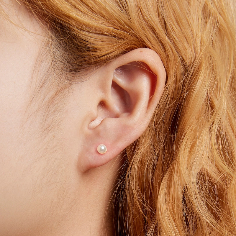 (imagem para) Pandora Style Pearl Stud Earrings - BSE630-BL - Visualizar 6