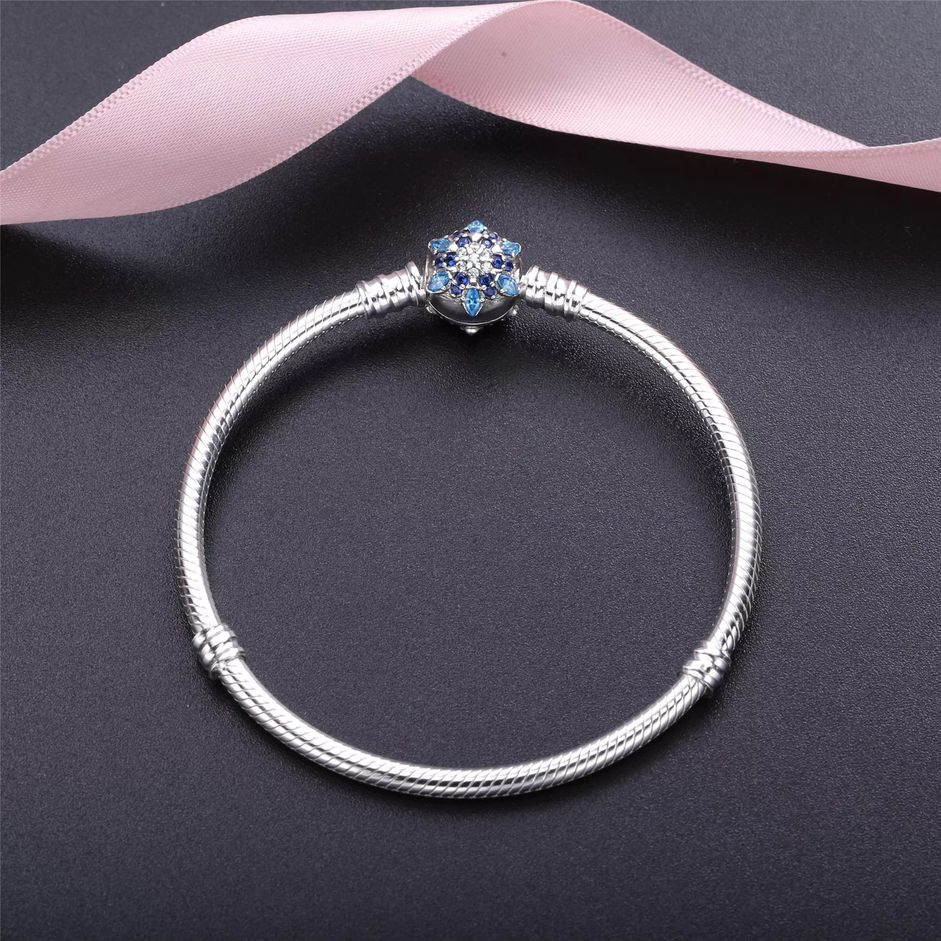 Pulseira Pandora de prata Floco de neve clássico