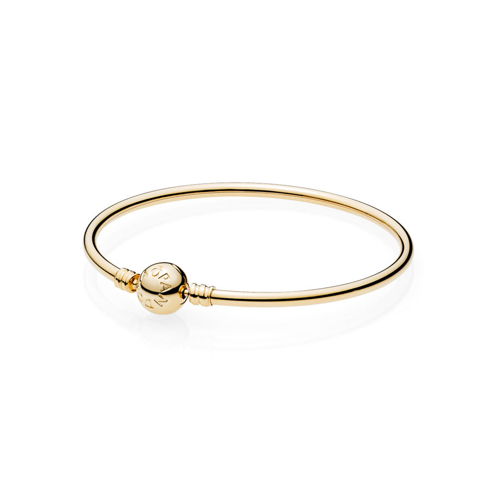 pulseira pandora rigido de ouro