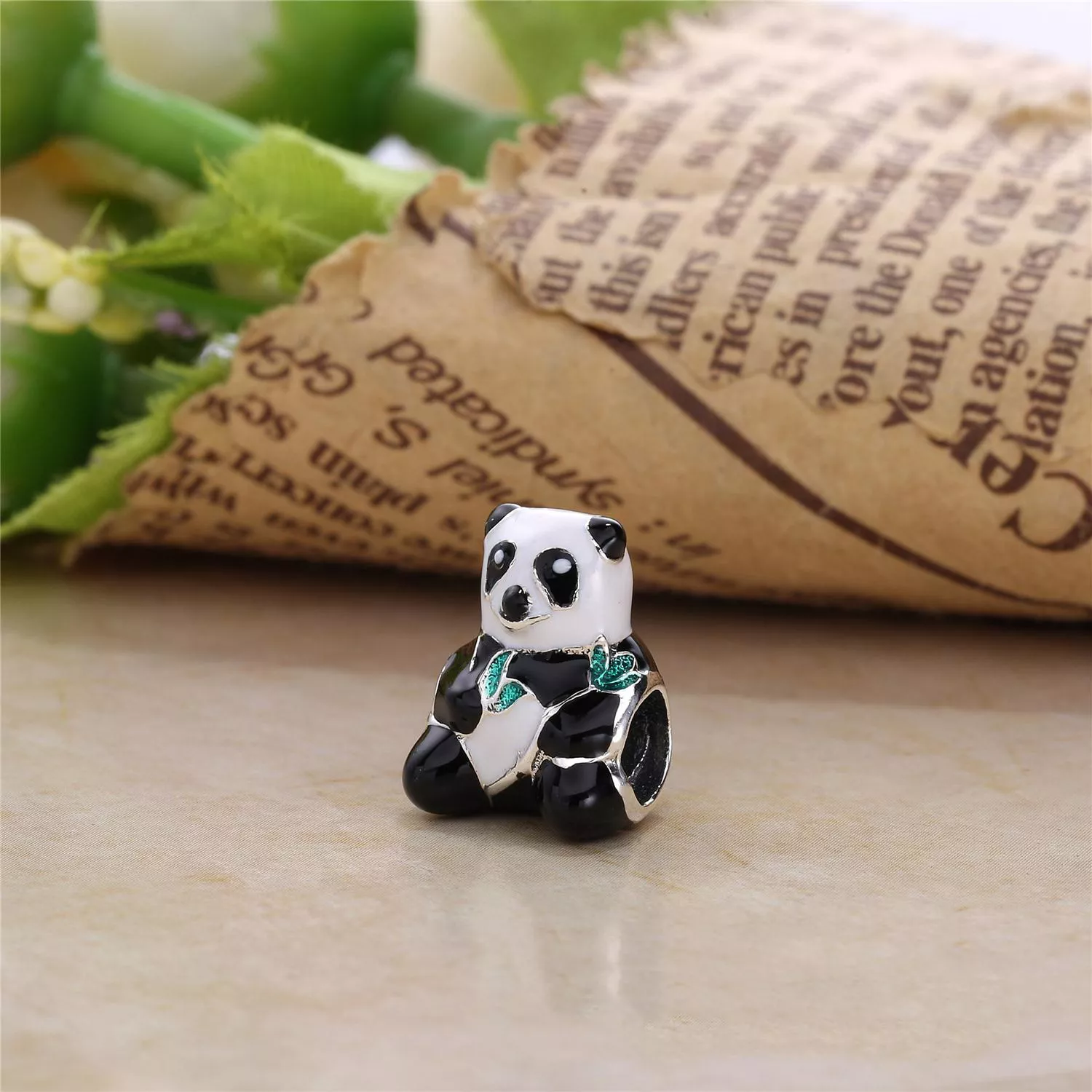 Charm berloques PANDORA Urso Panda - 796256ENMX