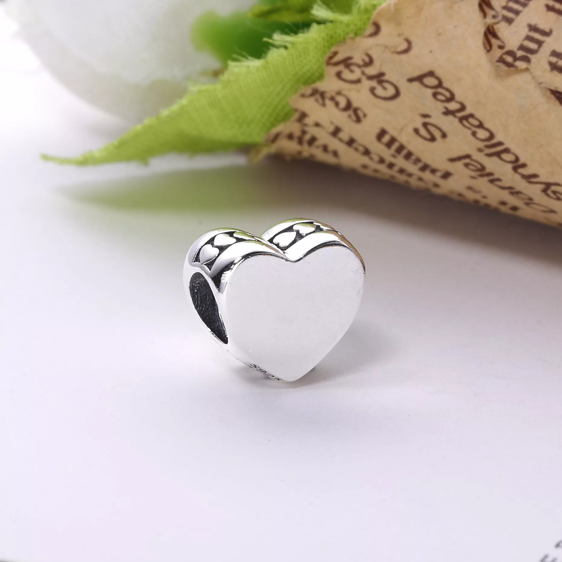 Charm berloques Pandora de prata Coração