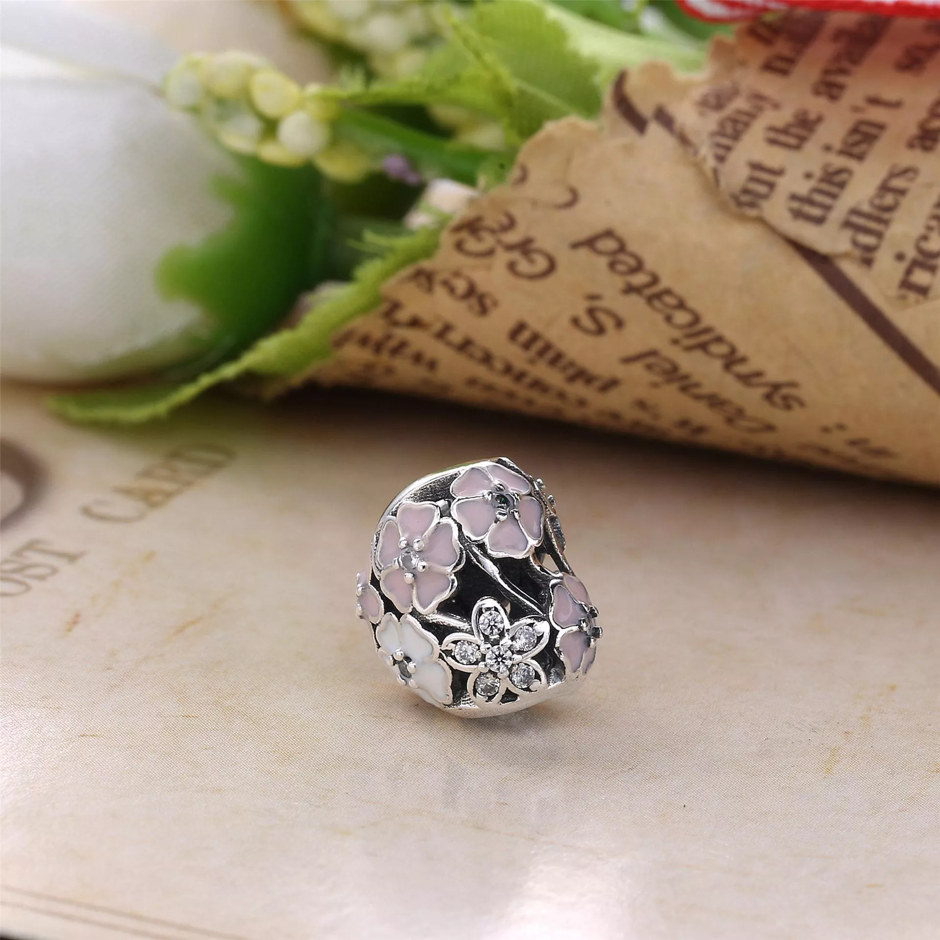 Charm berloques PANDORA Poesia das Flores - 791825ENMX