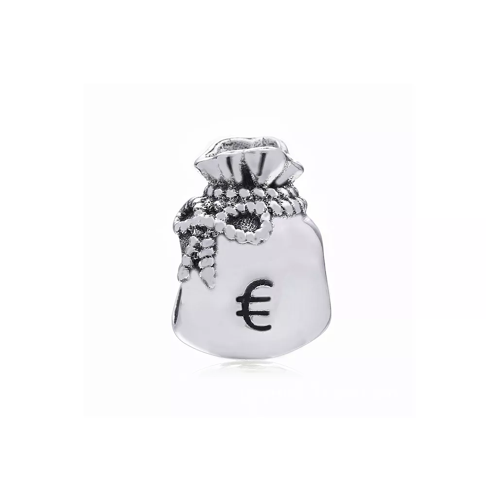 Charm berloques Pandora de prata Sacos do dinheiro