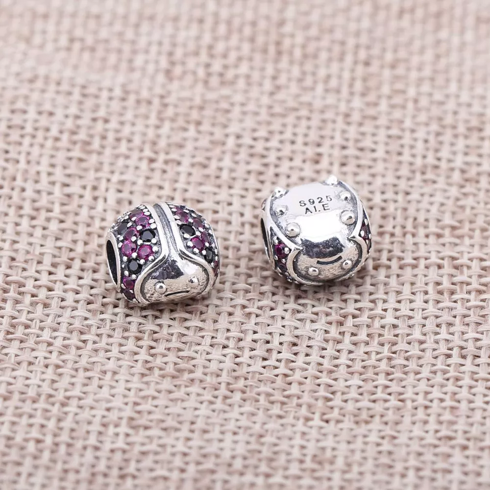 Charm PANDORA de Prata Brilhante Joaninha - 791484CFR