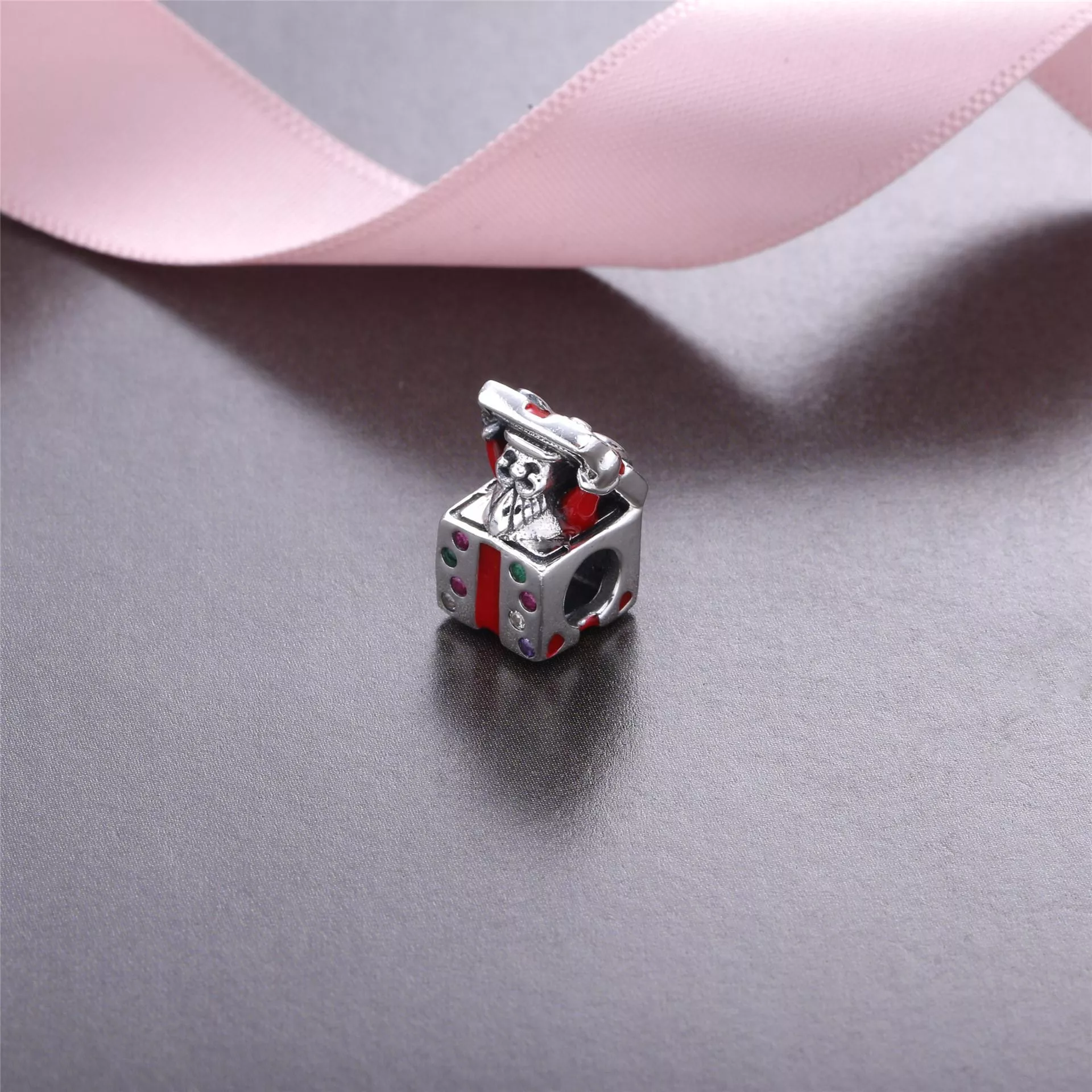Charm berloques Pandora de prata Caixa de presente