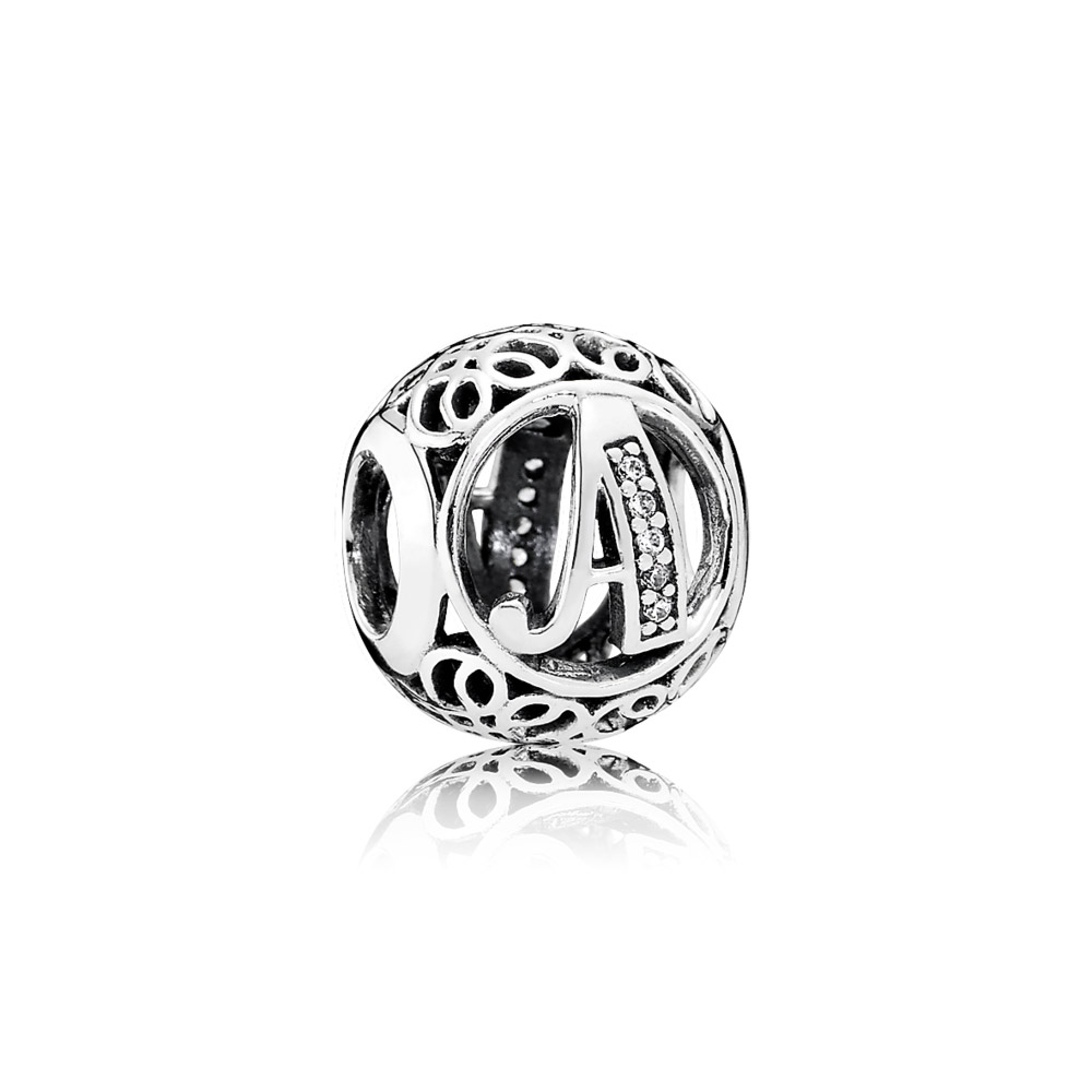 charm berloques pandora alfabeto vintage letra a